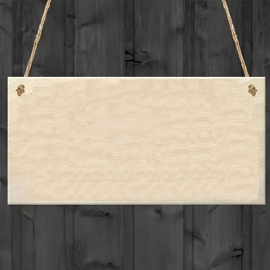 Vintage Rustic Waterproof Bathroom Sign 8.5x19.5cm with Twine Rope