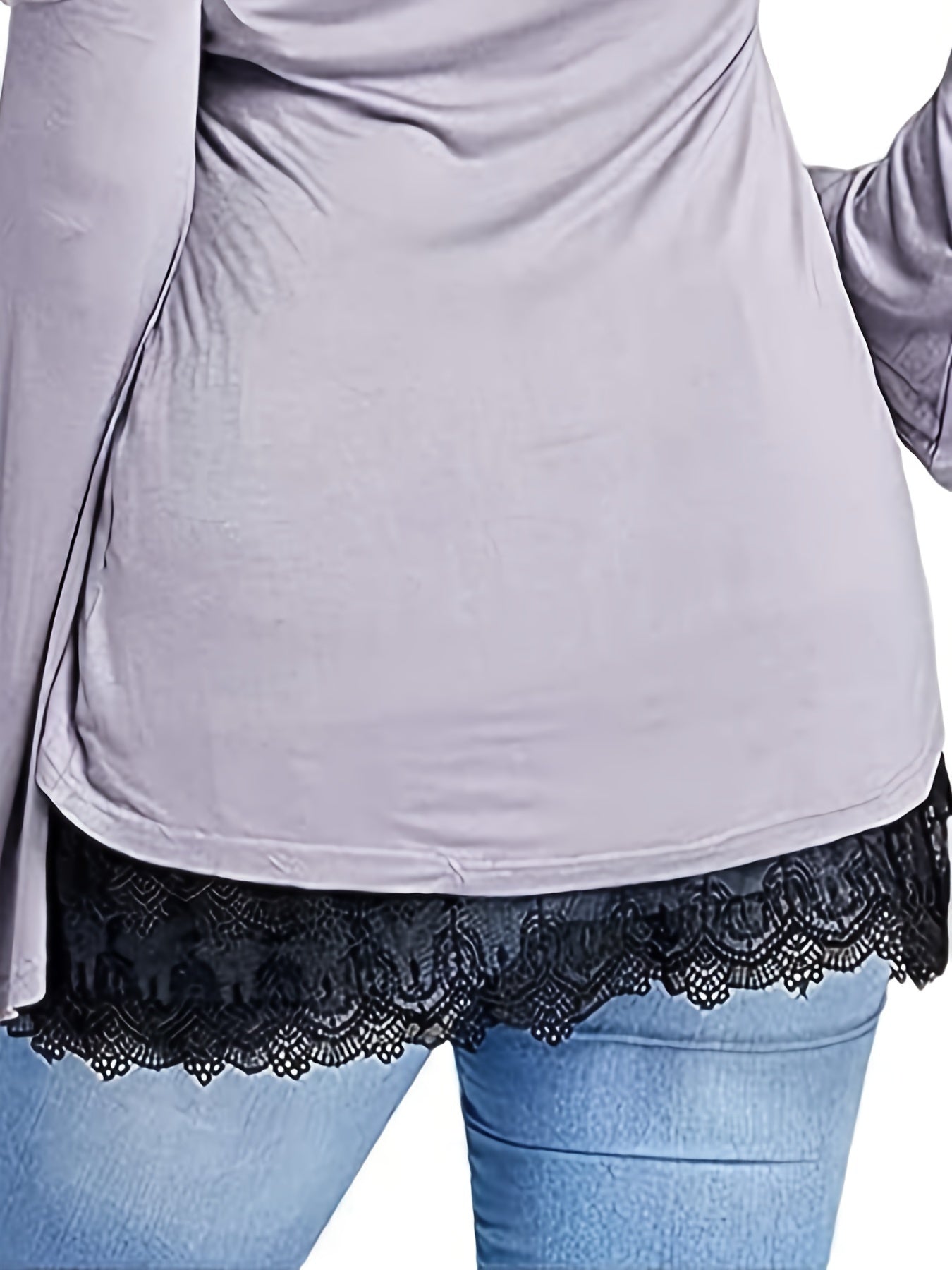 Women Plus Size Lace Skirt Elastic Waist Casual Spring Summer