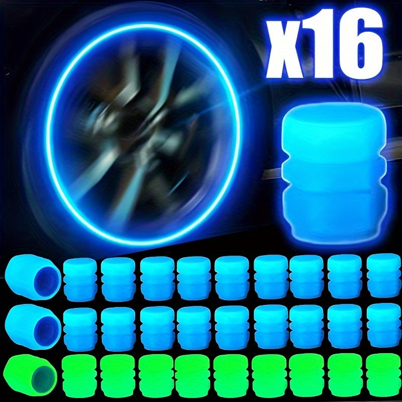Fluorescent Night Glowing Car Motorcycle Bicycle Wheel Valve Stem Caps