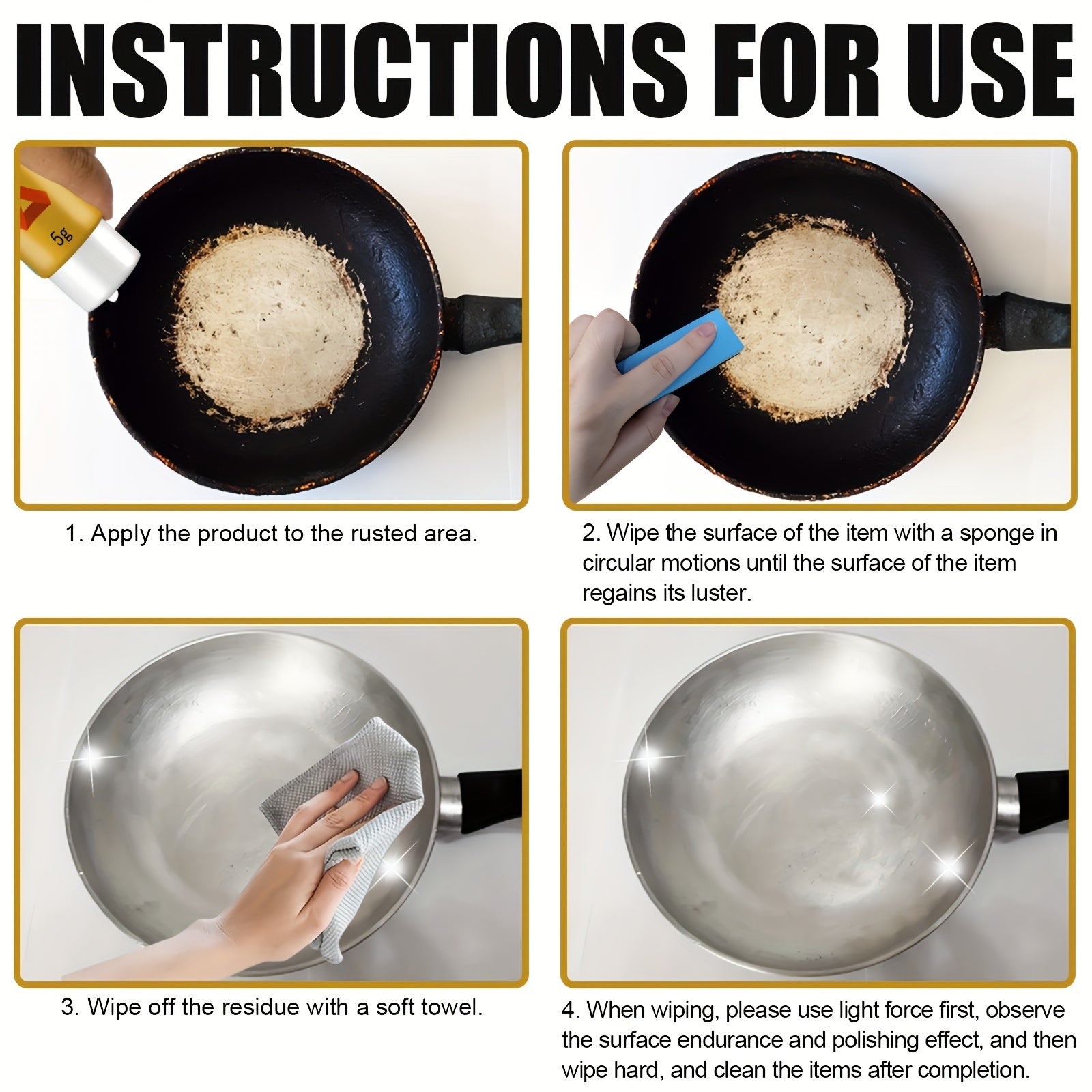 Вся металлическая полировальная крем-5G многофункциональный удалитель ржавчины для кухни и автодома