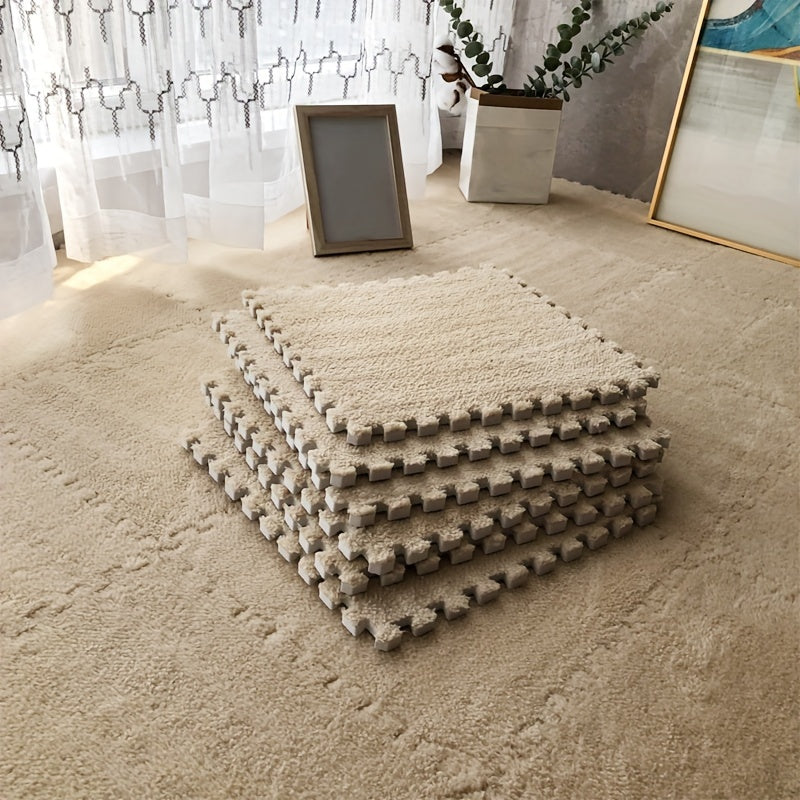 Interlocking Foam Floor Mat Set 5-30 Pieces Anti-Slip Plush Carpet Seat Rug