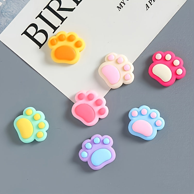6pcs 11pcs Colorful Resin Shoe Charms with Paw Print Decor for Sneakers, Slippers