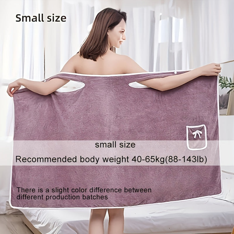 Женский халат-юбка с карманом и бантом, впитывающий и удобный для ношения и обертывания.