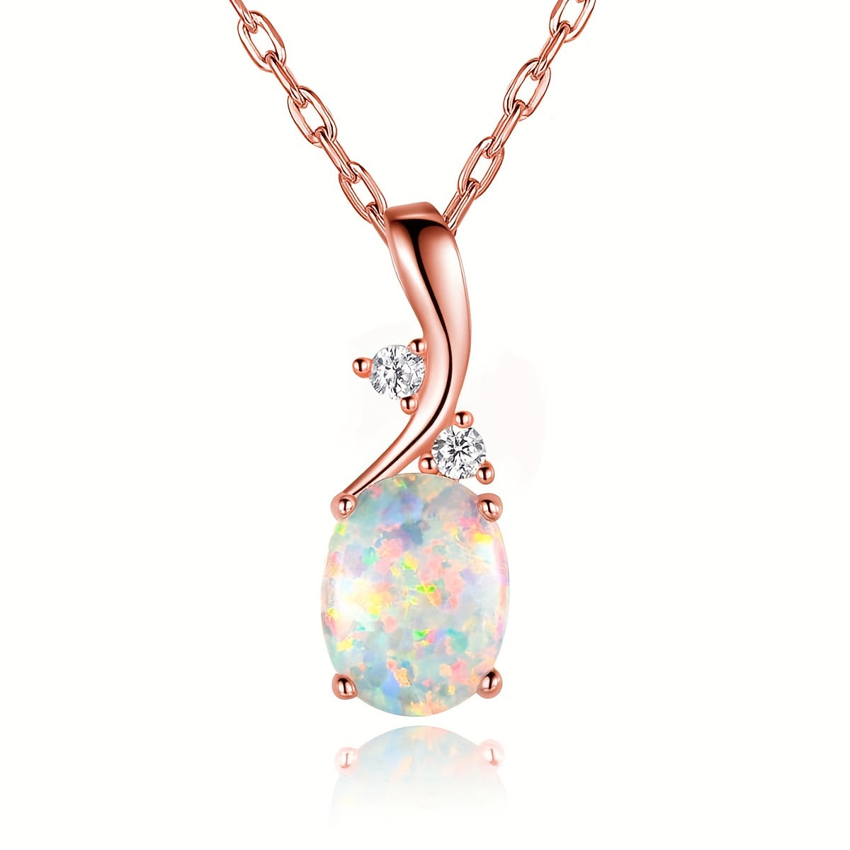 Gold Plated Copper Opal Necklace for Women Stylish Jewelry