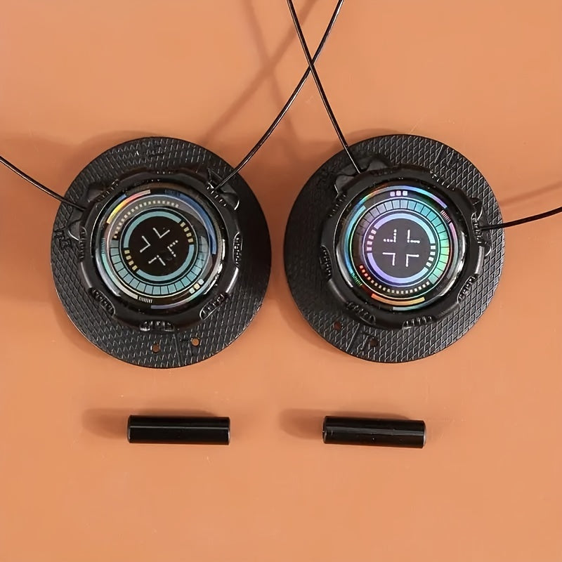 Unisex Elastic Shoe Buckles with Rotating Clips for Sports Shoes