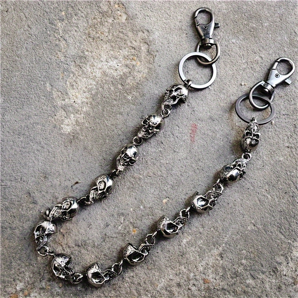 Men's Gothic Skull Waist Chain Hip Hop Accessory for Pants Halloween Party