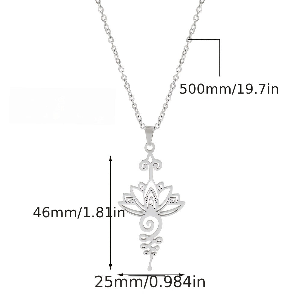 Ayollar Lotus taqinchoq zargarlik bo'lagi bo'sh sovg'a yoga taqinchoq