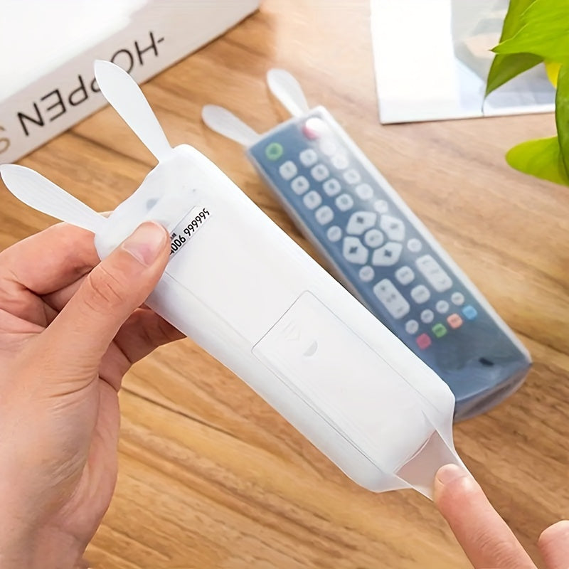Luminous Silicone Remote Control Cover with Rabbit Ears Dustproof Anti-Fall for TV and Air Conditioner Remotes