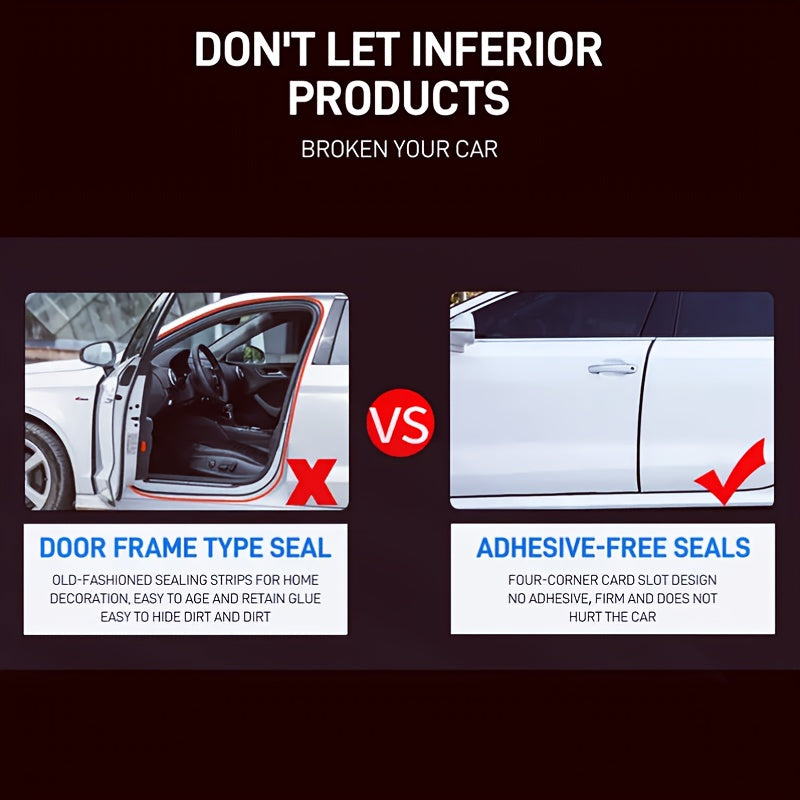 Avtomobil eshigi chetini himoya qiluvchi silikon ob-havo sharoitlariga chidamli shovqin kamaytiruvchi bo‘lakni yopishtiruvchi