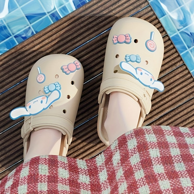 Women's Lightweight EVA Adjustable Sandals Brown Summer Indoor Outdoor Slippers