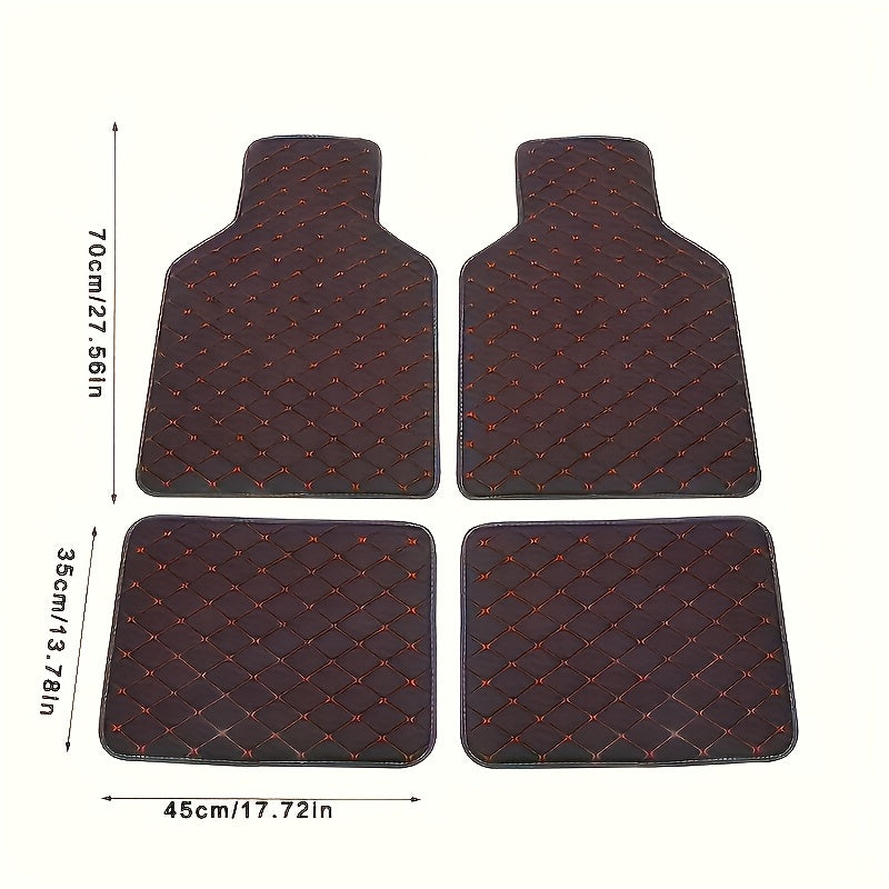 Universal sun’iy charmash avtomobil podasi matosi 4-to‘plam, barcha mavsumlar uchun, sirpanmaydigan