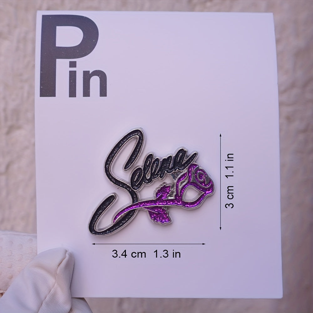 Enamel Rose Lapel Badge Zinc Alloy Hat Clothing Decoration