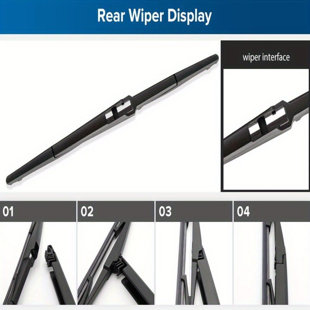 Rear Wiper Blades Set 30.48cm for Spark Barina Windshield Window Brushes