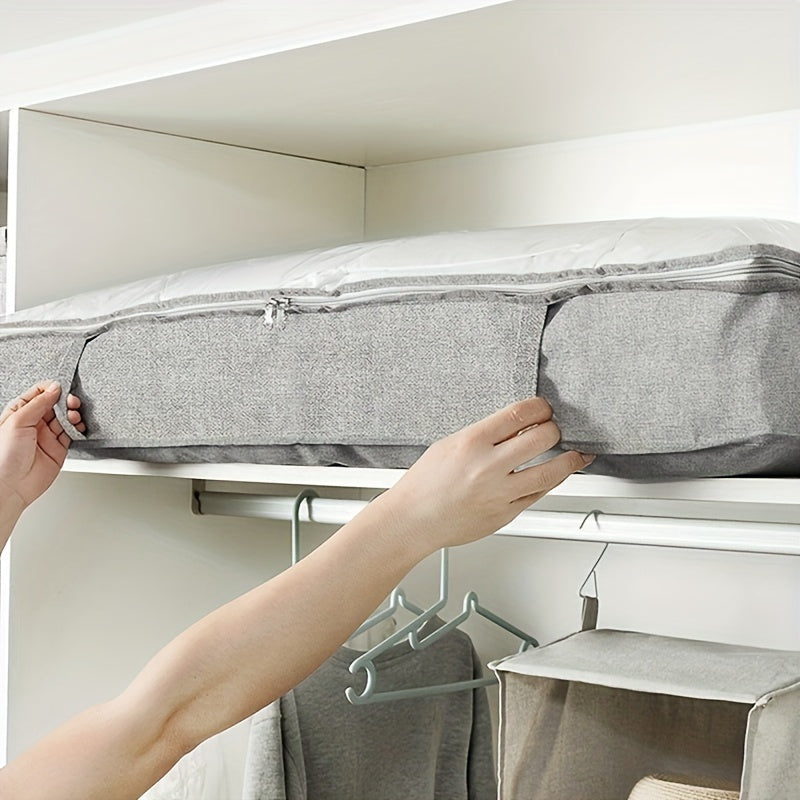 Large Capacity Foldable Under Bed Storage Box with Handles for Clothes and Linens