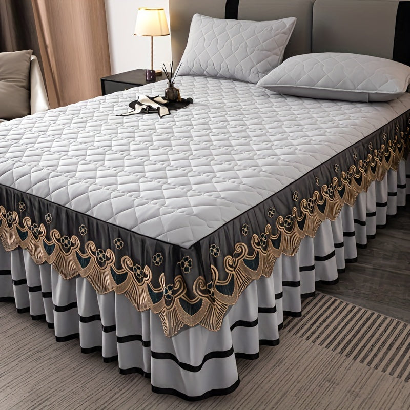 3 ta luks toʻqilgan shabada o'tkazuvchi, bir xil rangdagi yostiq qoplamali to'shak to'plami bilan to'shak qoplamasi to'plami