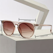 Retro Polygonal Fashion Glasses with Gradient Lenses for Sports and Urban Wear