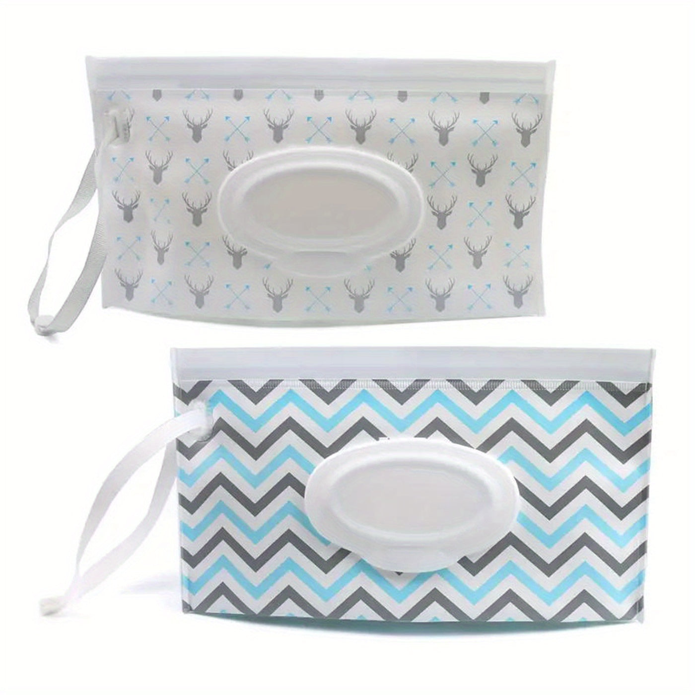 Set of 2 Reusable Wet Wipe Dispenser Containers for Travel and Gifts
