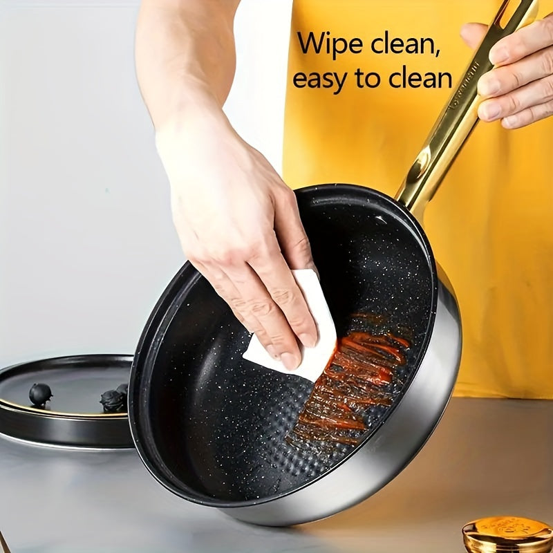 Stainless Steel Cookware Set 12 Pieces Non-Stick Brushed Finish Kitchen Pots Pans