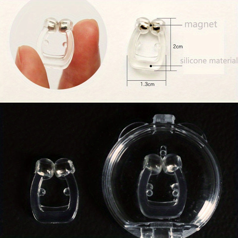 Silicone Magnetic Nose Clips for Snoring Relief Pack of 4 Sleep Aid Nasal Airway Openers
