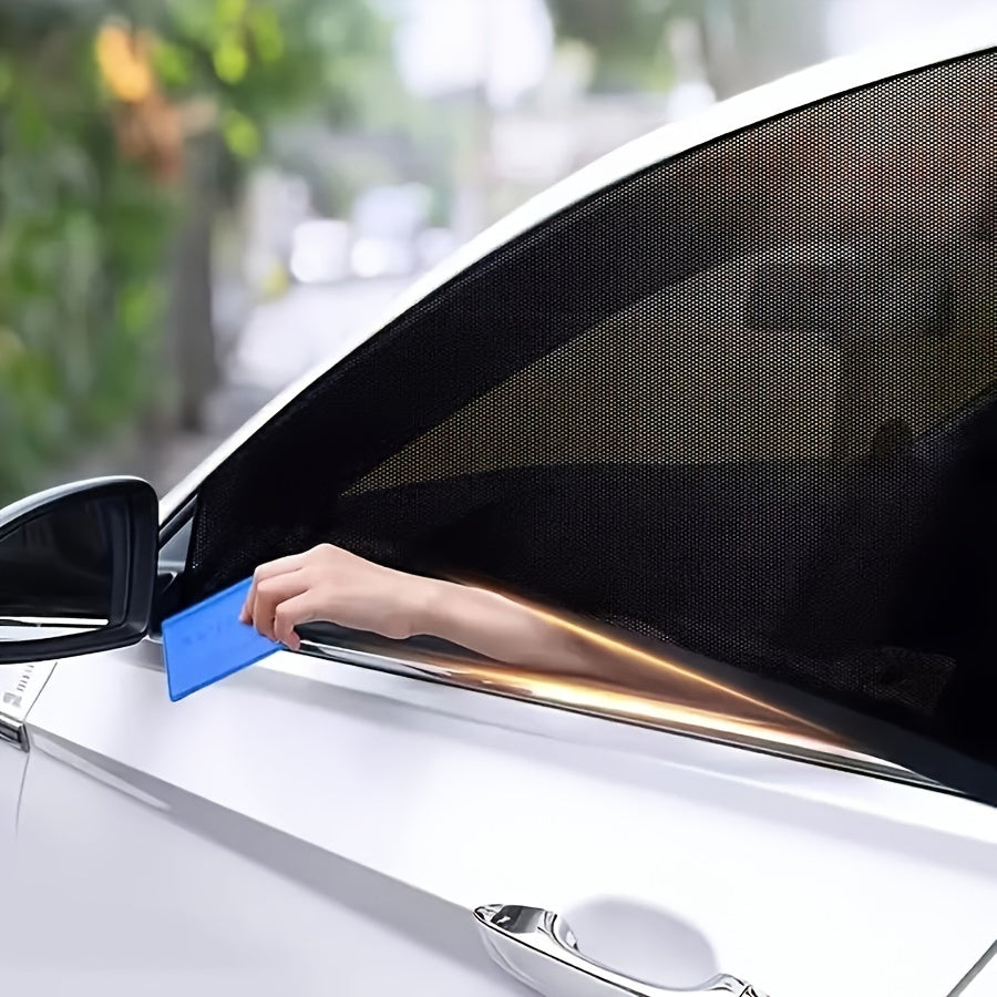 2 dona nafas oladigan tarmoq avtomobil oynasi quyoshdan himoya qilish qoplami yon va orqa oynalar uchun