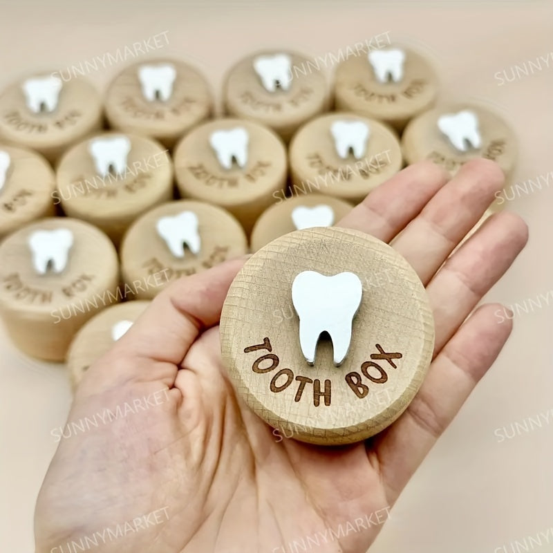 Wooden Baby Keepsake Box for Tooth and Hair Storage Baby Shower Gift Memory Box
