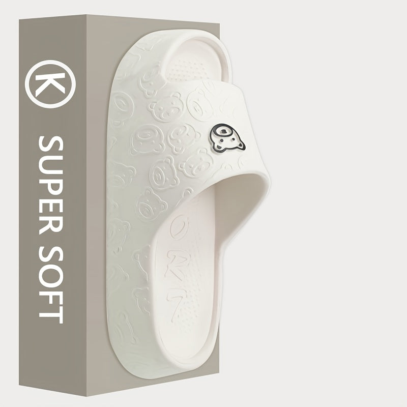 Sandalias casual de EVA para mujer con diseño de dibujos animados, para todas las estaciones, tallas 36-45 en blanco, gris, púrpura, verde, negro y rosa