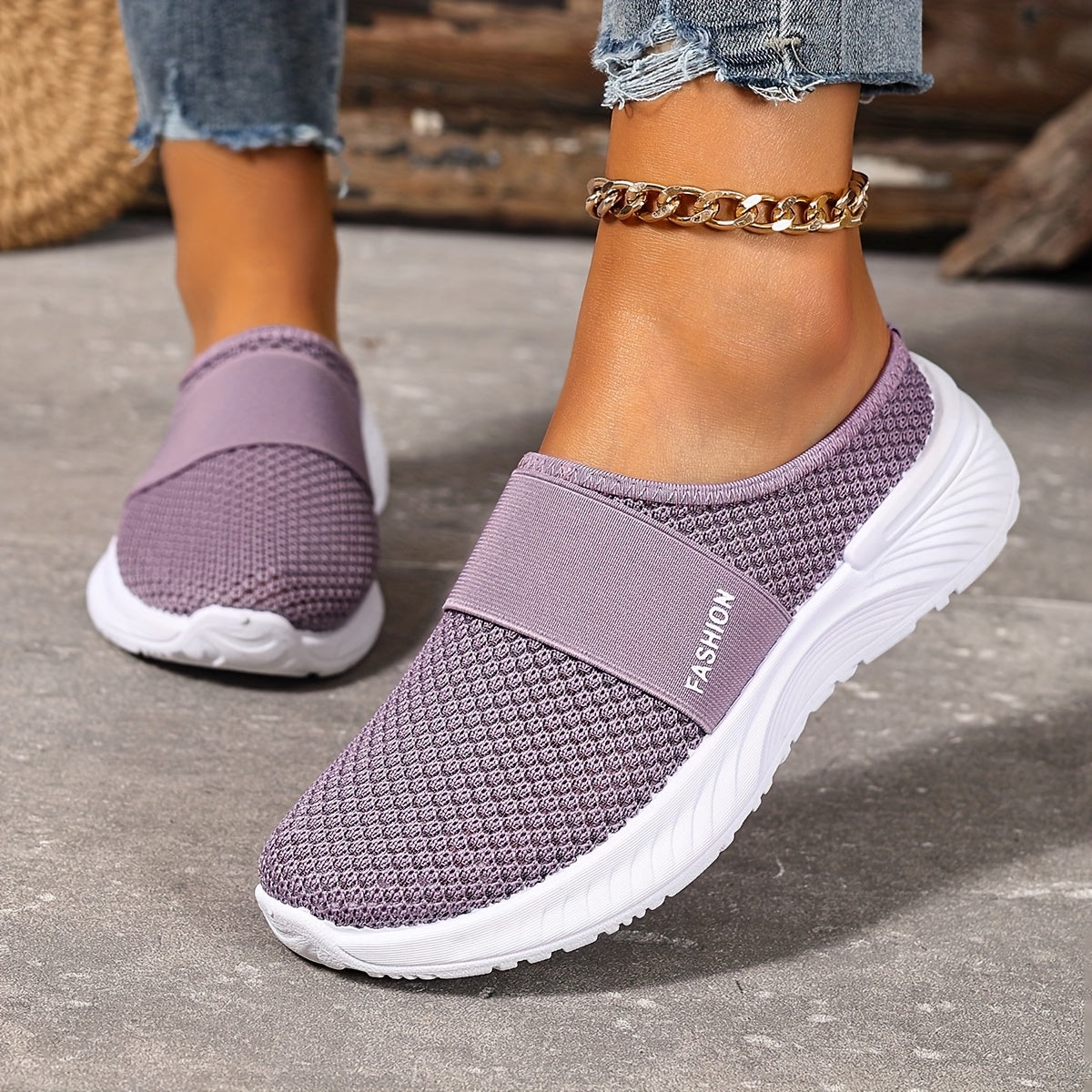 Women's White Black Breathable Mesh Sneakers for Summer Casual Walking