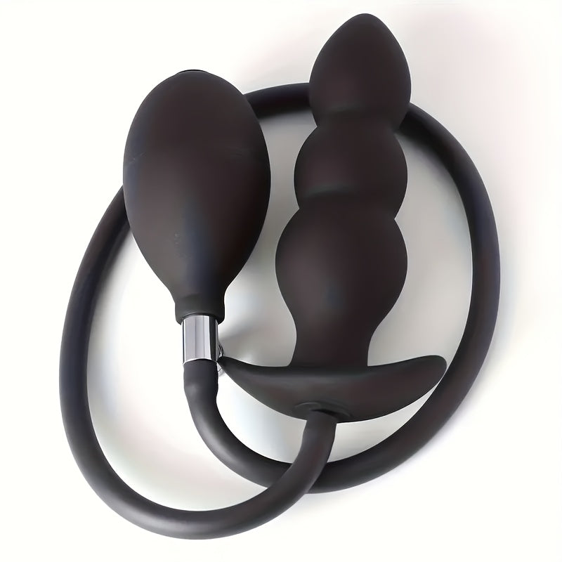 Inflatable Silicone Anal Butt Plug Couples Adult Sex Toy Expandable