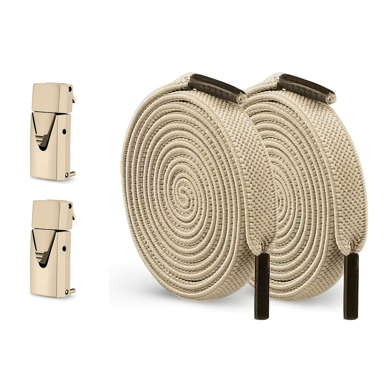 2-Pack Elastic No-Tie Shoe Laces for Sports and Casual Shoes