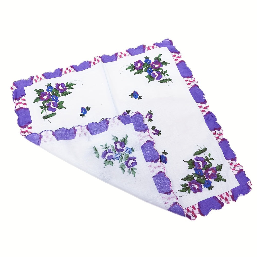 Assorted Cotton Handkerchiefs for Men and Women 27.94 cm Pack of 6 10 or 15