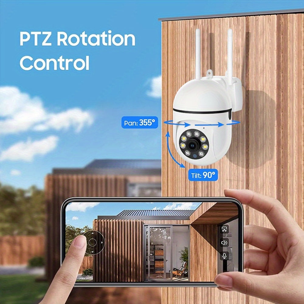 Wireless 1080P HD Security Camera with PTZ Night Vision and Auto-Tracking