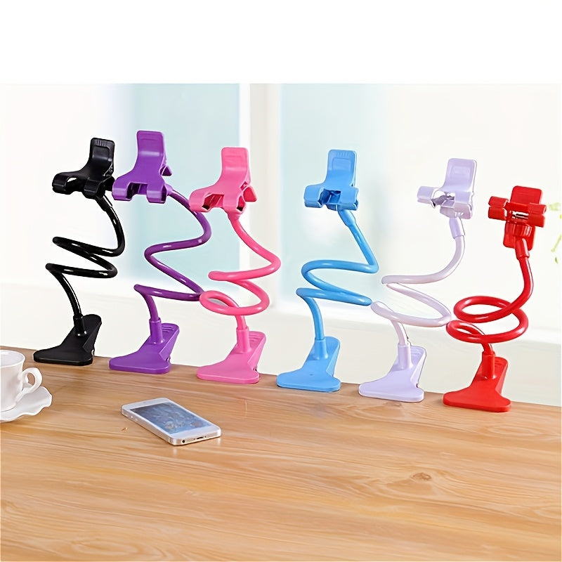 Adjustable Gooseneck Phone Holder with Claw Clip 360° Swivel Desk Wall Mount