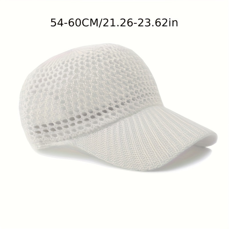 Unisex Mesh Baseball Cap Adjustable Stretch Fit Sun Hat Outdoor Ventilated