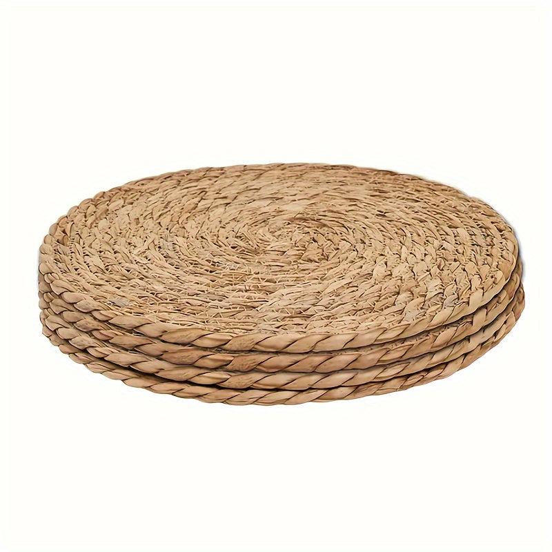 Juego de 2/4/6 individuales de estilo rústico de fibra natural para protección térmica en la mesa, manteles para fiestas y bodas