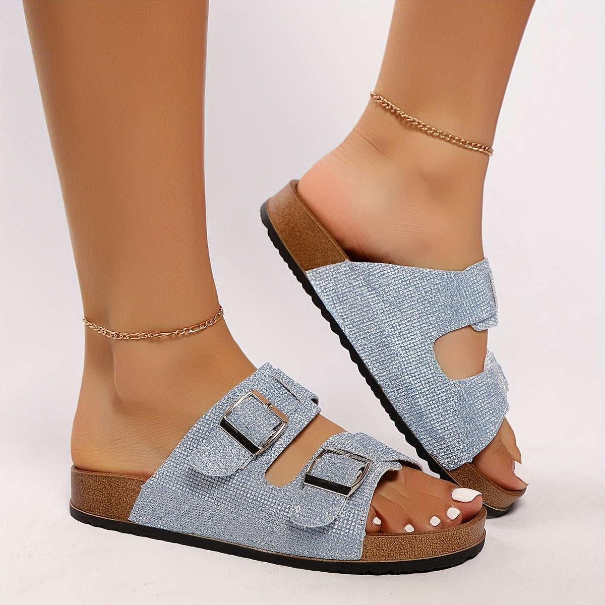 Women's Leather Mules Loafers Slip-On Comfortable Casual Shoes