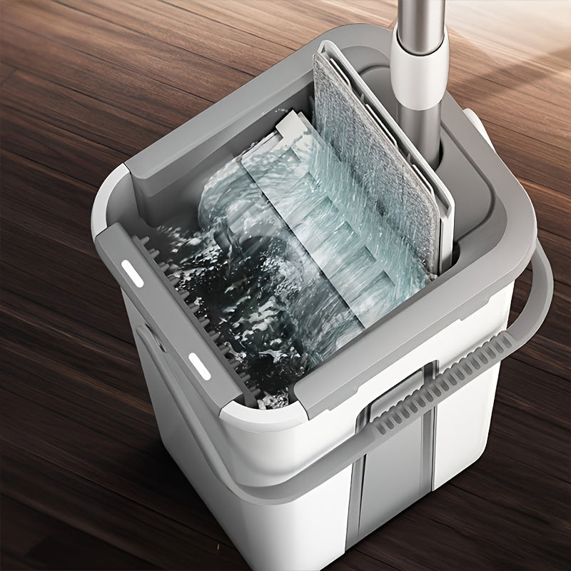 Yotoqxonangizda, hammomda va yashash xonangizda erkin tozalash uchun Easy-Clean Flat Mop va vedrasi bilan foydalaning. Ushbu qulay tizim nam va quruq foydalanishga imkon beradi va qiyinchiliksiz pol tozalash uchun qo'l bilan yuvish dizayniga ega.