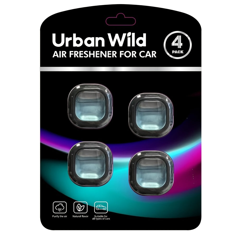 4 Pack Car Air Freshener Vent Clip Long-Lasting Odor Eliminator