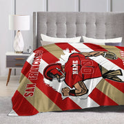 Personalized San Francisco Throw Blanket with Custom Name for Home Decor and Gifts