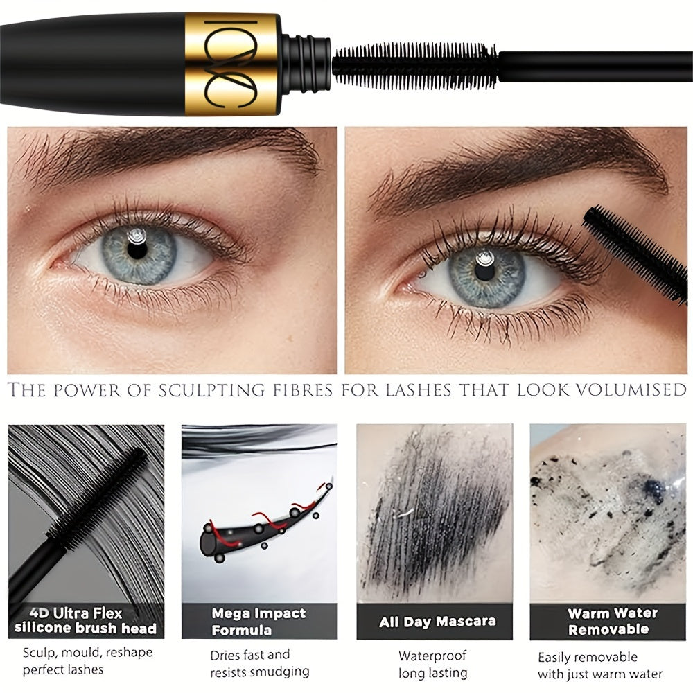 Waterproof Volumizing Curling Lengthening Black Mascara for Dramatic Eyes