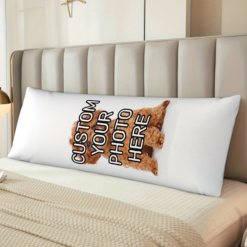 Custom Plush Body Pillow with Double-Sided Photo Design Soft Cozy 50.8x137.2 cm