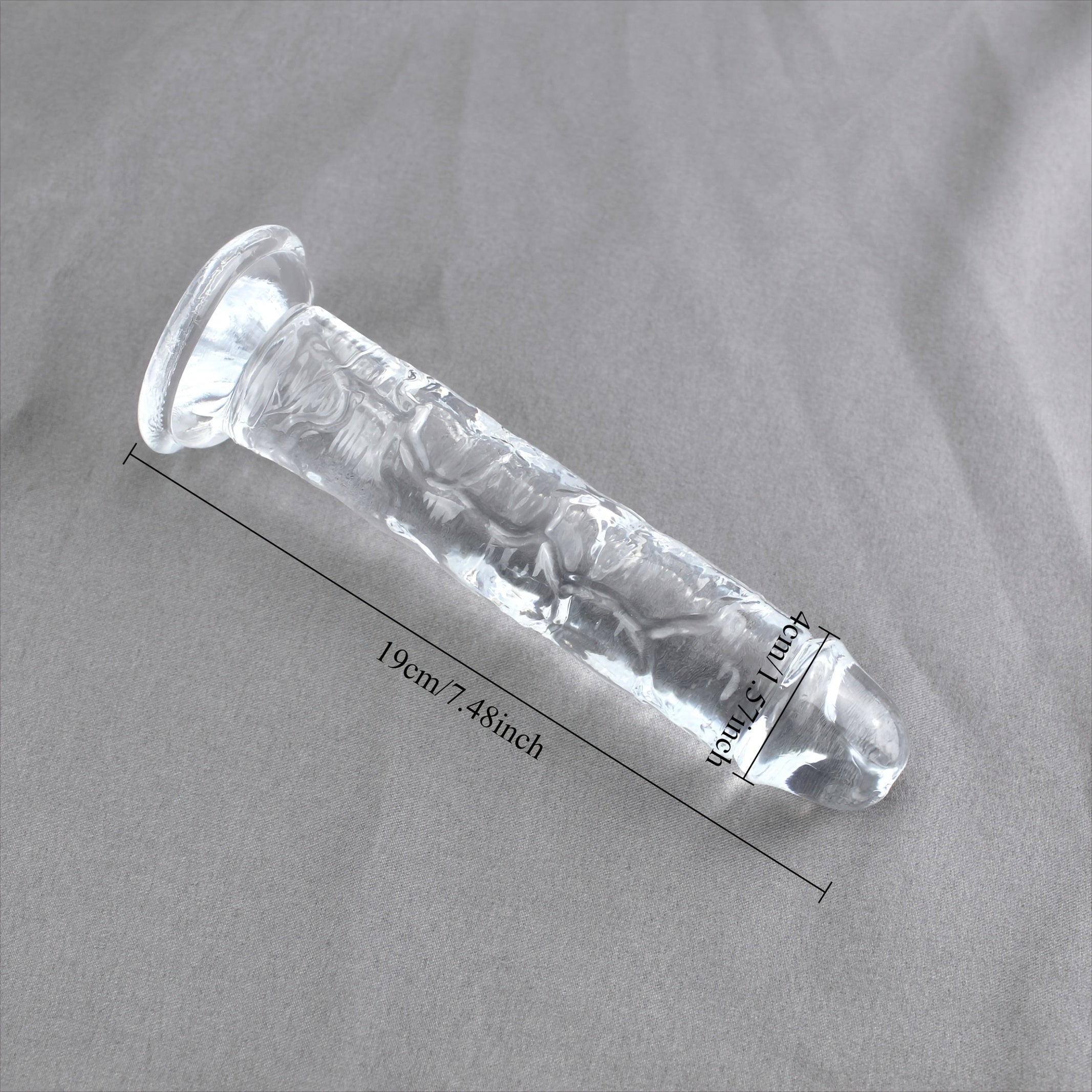 Large Clear Jelly Male Sex Toy with Suction Cup, Realistic Dildo