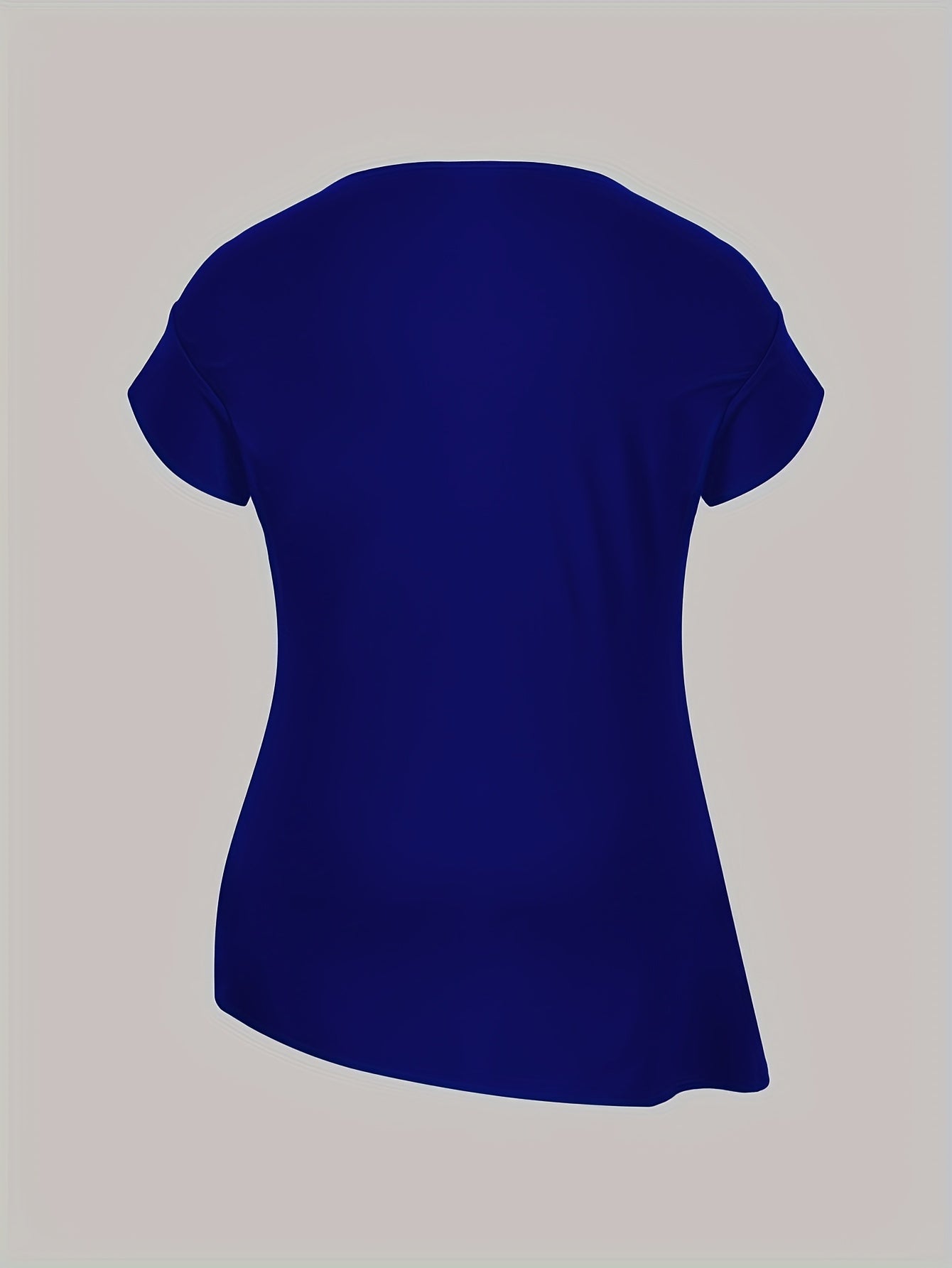 Plus Size Women's Short Sleeve T-Shirt with Zipper Breathable Red