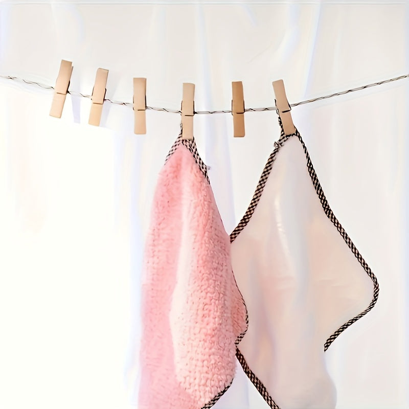 Juego de 40 pinzas de ropa de bambú resistentes a la intemperie para lavandería en interiores y exteriores