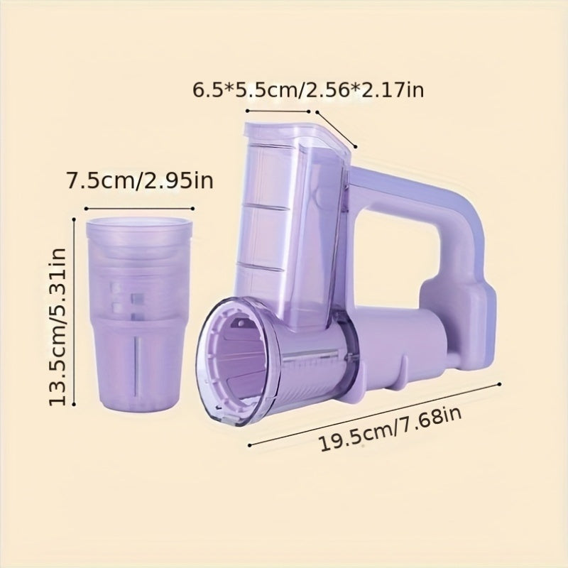 3 ta almashtiriladigan zanglamaydigan po'latdan yasalgan pichoqlari bilan oziq-ovqat sifatidagi materiallardan tayyorlangan simsiz ko'p funksiyali qo'lda elektr sabzavot kesgich. Pishloq, salatlarni maydalash, bo'laklash uchun mukammal.