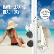White Plastic Beach Umbrella Hanging Hook with 4 Prongs