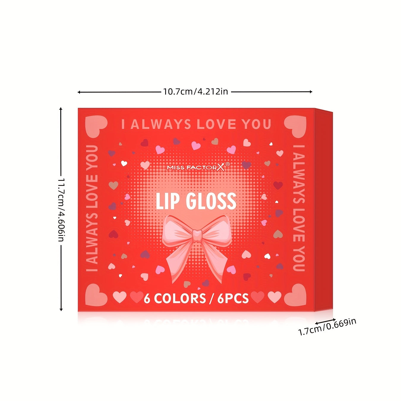 Women Lip Gloss Set 6 Pieces Hyaluronic Acid Hydrating Brightening Gift