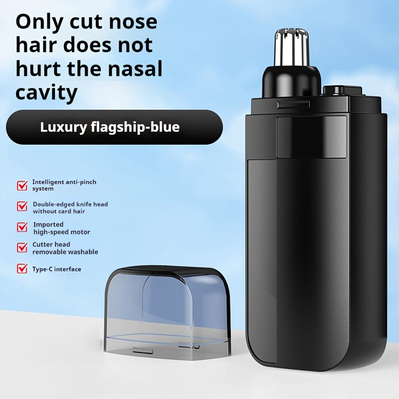 Rechargeable Nose Ear Hair Trimmer Painless Stainless Steel Blade Portable for Men Women