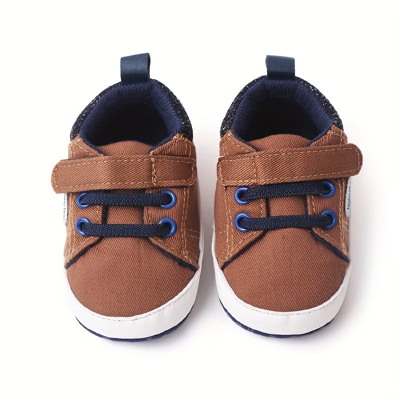Infant Baby Boys Non-Slip High Top Canvas Sneakers Lightweight Geometric Embroidered