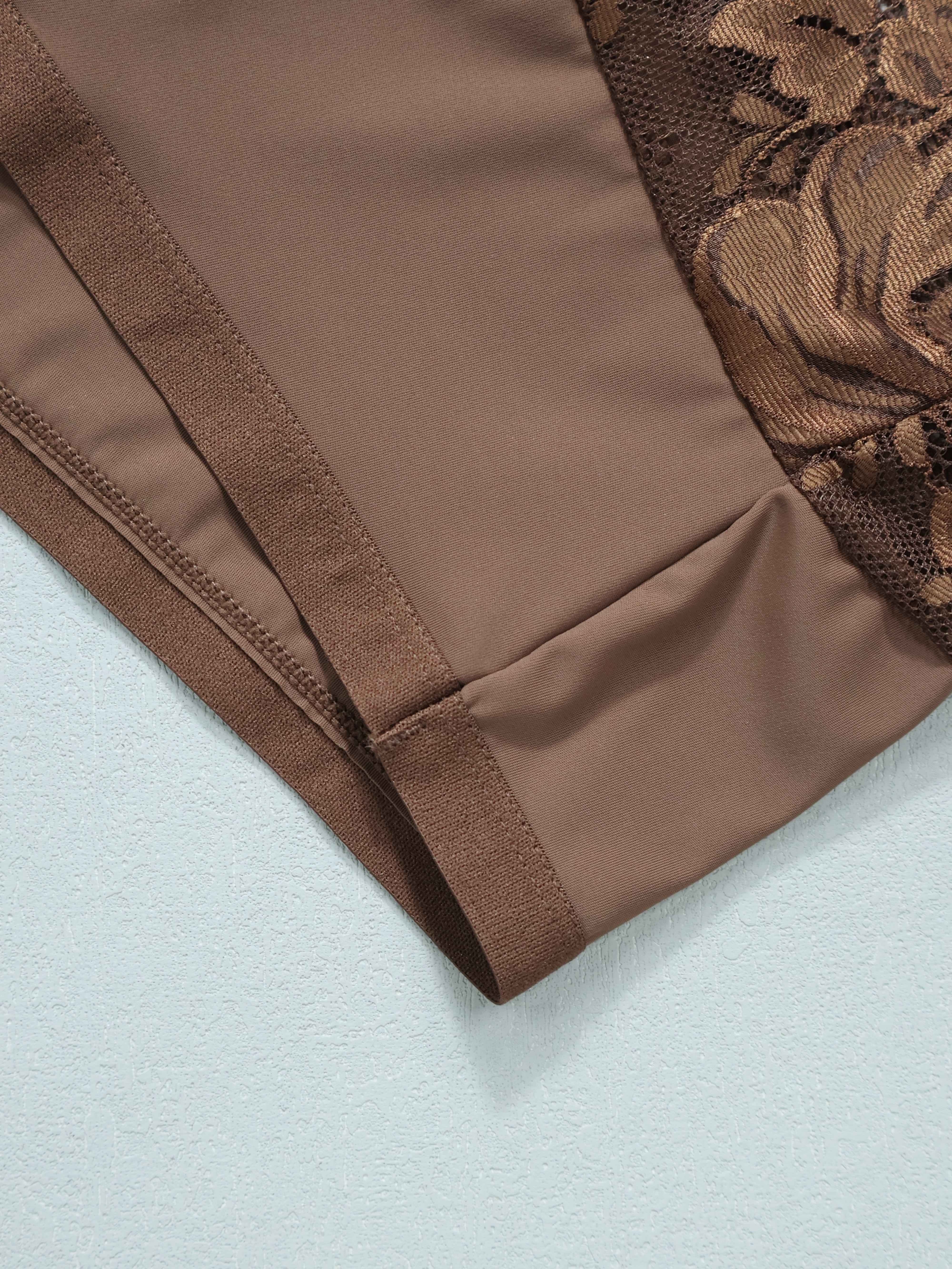 6 dona ayollar uchun nafas oladigan uchburchakli ich kiyimlar, katta o'lcham, Melard, qorong'u ranglar, korset, kuz va qish uchun