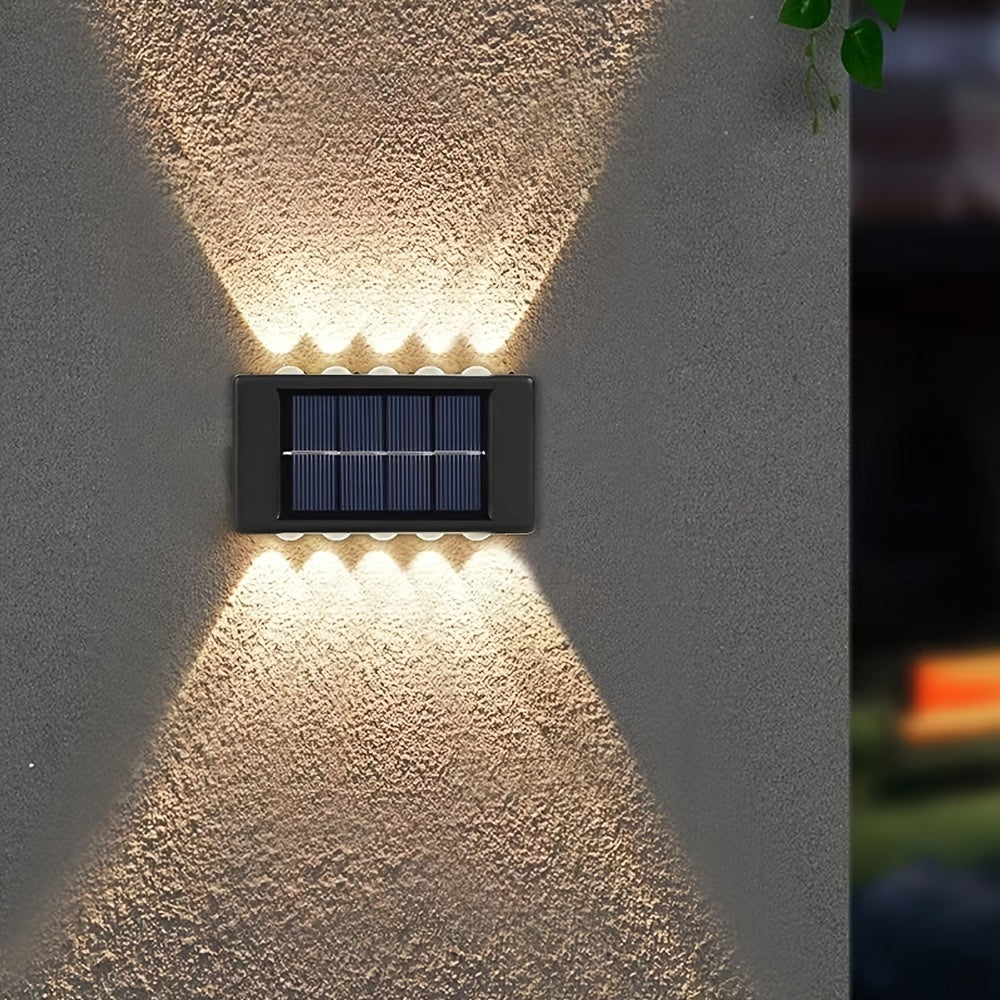 Paquete de 6/8 luces solares LED para cercas de jardín exteriores, a prueba de agua, para patio, muro y jardín